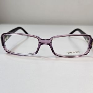 TOM FORD 53 mm‎ women's lavender tortoise rectangle eyeglasses